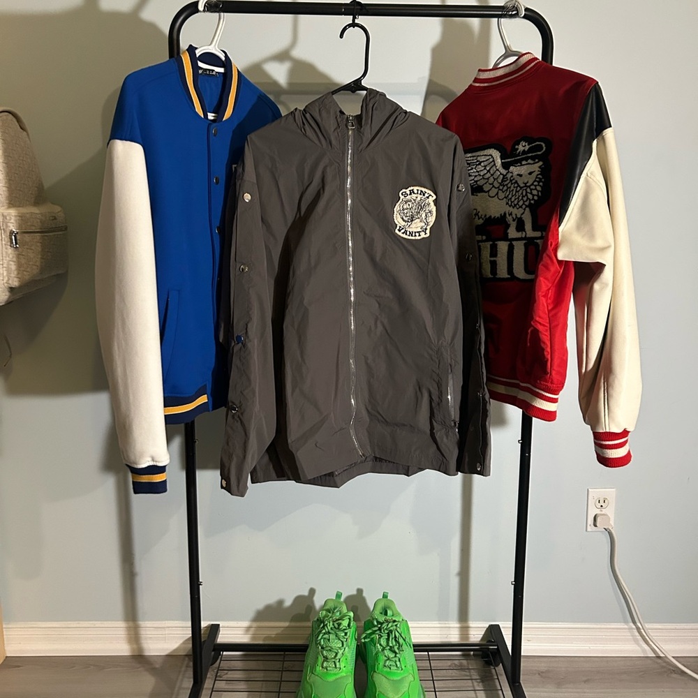 Saint Vanity Grey Nylon Tracksuit Set